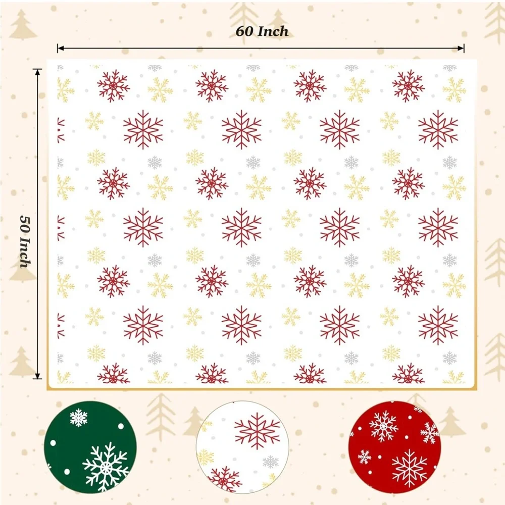 Holiday Snowflake Blanket - Red, Yellow, Gray
